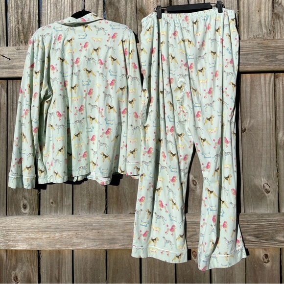 BedHead Mint Dog Print Pajamas Size XL - Picture 11 of 12